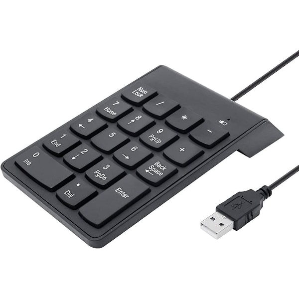 Numeriskt tangentbord, USB numeriskt tangentbord, USB 18-knapps numeriskt tangentbord för bärbar dator/Notebook PC-dator