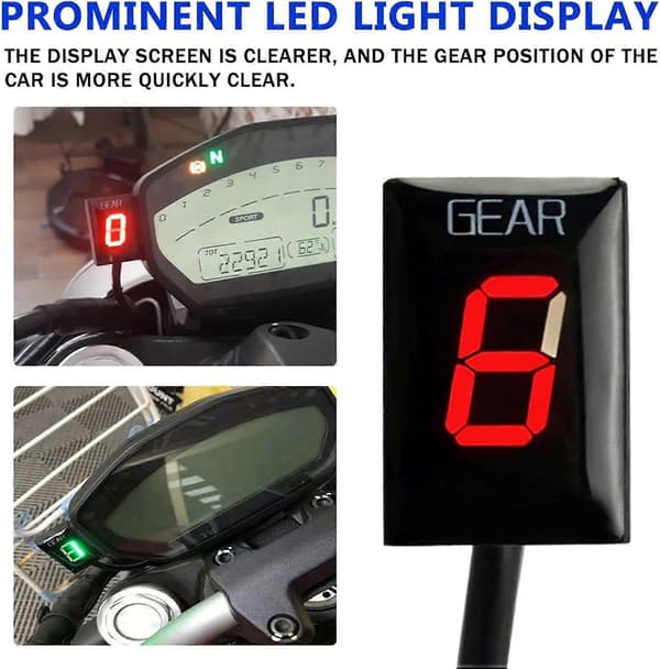 Girindikatorer for Ducati Scrambler 800 2015-2019, Digital Girvisning (BracketBlack)
