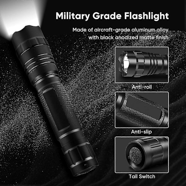 Wf-501b Taktisk Jaktlykta - 1500 Lumen Vattentät Ficklampa