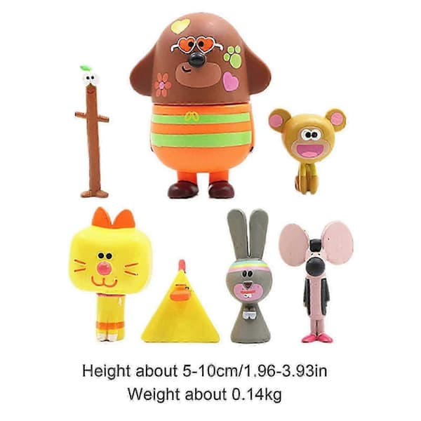 6 stk./sett Hey Duggee Actionfigurer Leker Sett For Barn Gave Gutter Og Jenter Nyttår Jul Bursdag
