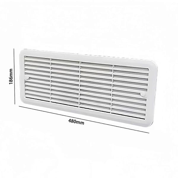 Vit Kylskåpsventilationsgaller 483x186mm för Thetford Husvagn Husbil