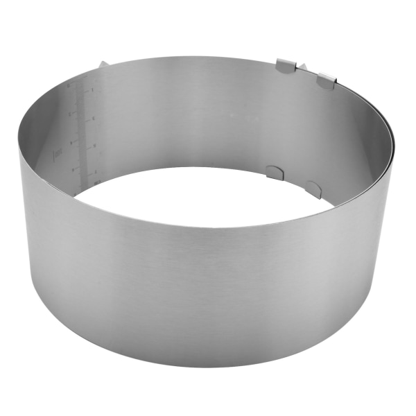 Tårtring 6 till 12 tum justerbar rund tårtmousse i rostfritt stål Mould Bakverksverktyg Tårta silver