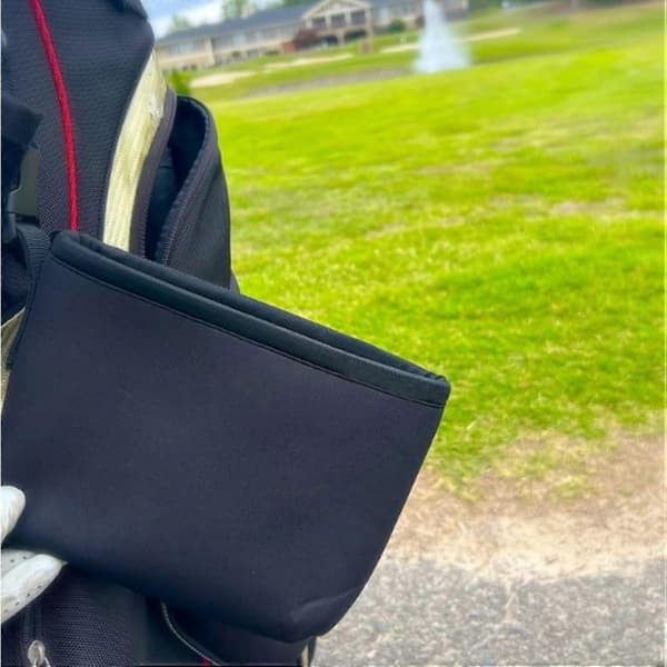 Golfkølle- og boldrensepose, aftagelig clips, maskinvaskbar, 2 stk.