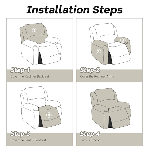 All-inclusive elastisk recliner soffaöverdrag enfärgad polarfleece soffa kudde överdrag för alla årstider Recliner överdrag