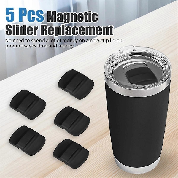 Magnetisk skyder-erstatning til Yeti, lågskyder-skubbeklodsdel til Yeti magnetiske låg 10oz, 14oz, 16oz