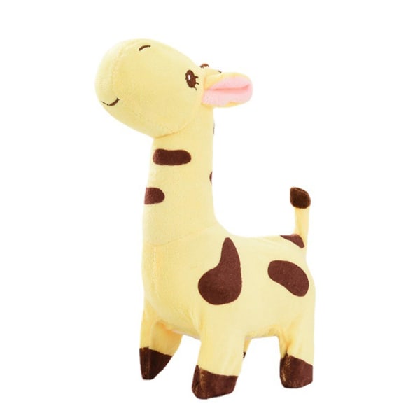 Gå giraff Elektrisk plyschleksak med musik Ljud Rörelser Batteridriven Mjuk tecknad Djur Interaktiv leksak Barn Födelsedagspresent Yellow