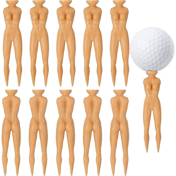 24st 3 tum/7,6 cm Plast Golf Tees Dam Tees Kvinna Golf Tees Naken Golf Tees För Golf Training-