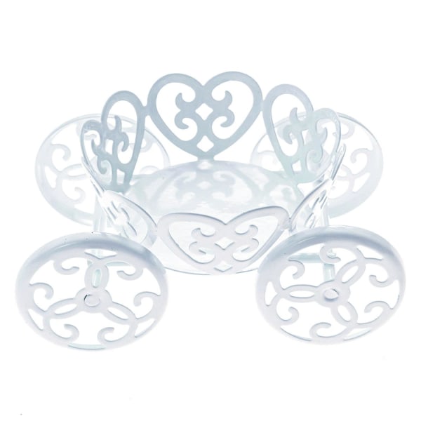 2-pack Single Princess Carriage Cupcake Stand Holder Display white