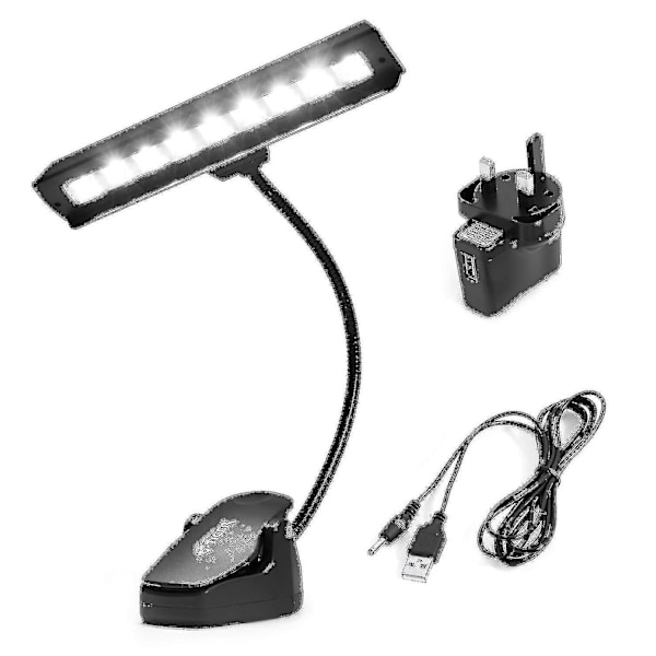 Tiger Orkester Nodestativ Lampe - 9 Kvalitets LED'er AC Adapter