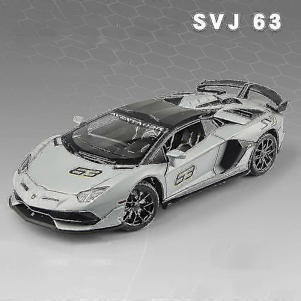 1:24 Lamborghinis Aventador Svj63 Legeringsmodel Bil Legetøj Støbte Metaller Støbning Lyd Og Lys Bil Legetøj Boris