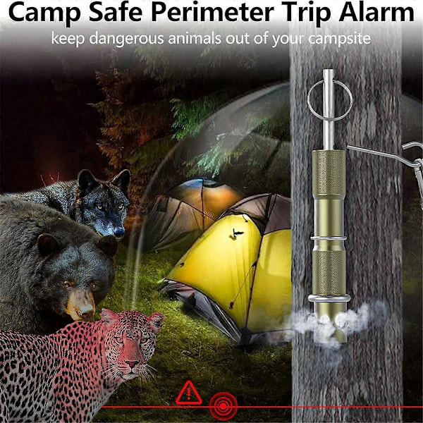 Perimeter Reisealarm med Reisesnor, Camping Reisesnor Alarmenhet for Camping Eiendomssikkerhet