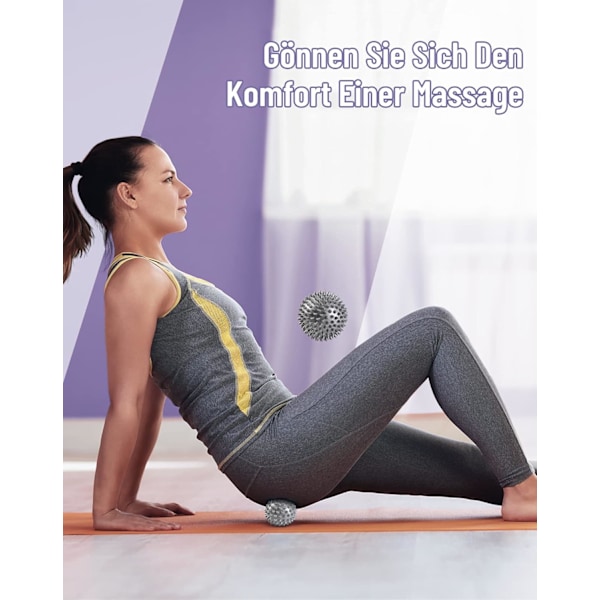 Fotmassage Roller Hälsporre Igelkottsboll Fotmassage Roller Fotmassageboll [Set med 3] Innovativ Fotmassage Roller för att Lindra Muskelömhet