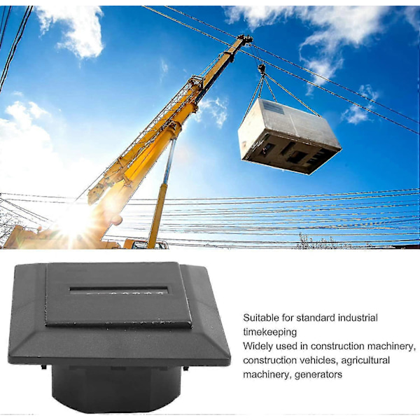 HM-1 AC220/110/24V 50HZ Timetæller, Digital Display Timetæller Digital Display Omdrejningstæller Timer Værktøj Til Entreprenørmaskiner Hy