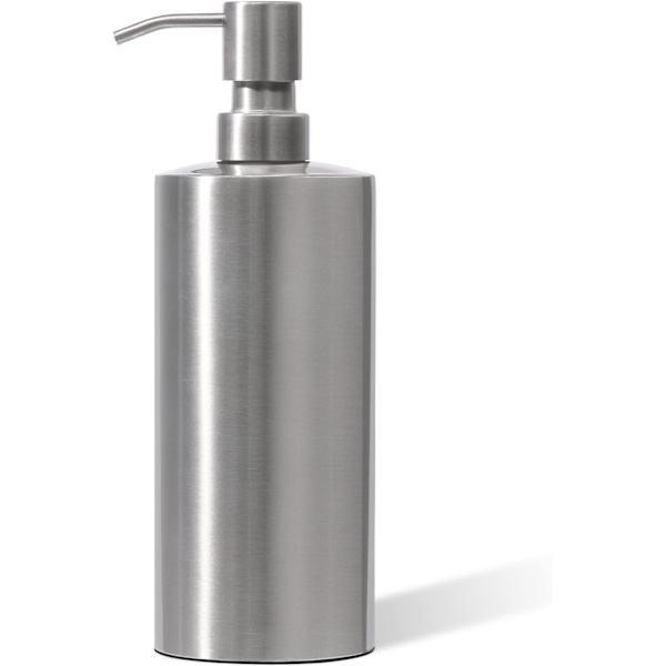 Manuell pumpe såpedispenser, rustfritt stål, 350 ml