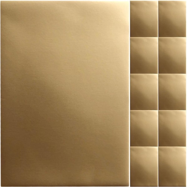 25 ark Origami-papper Guldfärgad Scrapbook Vikbara papperskort gör papper Golden