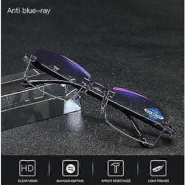 Anti Blått Lys Intelligent Bifokale Presbyopiske Briller black one hundred and fifty
