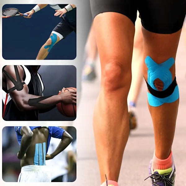 2 Rullar Kinesiologitejp Atletisk Muskelstöd Sport Elastisk Fysio Terapeutisk Tejp (färg)