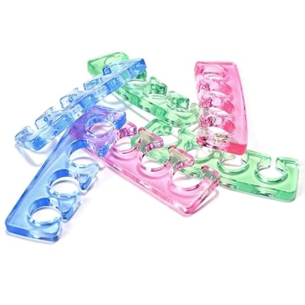 Pedikyr Tåseparerare Flexibla Mjuka Silikon Finger Tådistanser för Nagellack Pedikyrverktyg Tåspridare för Nagellacksapplicering (Rosa)