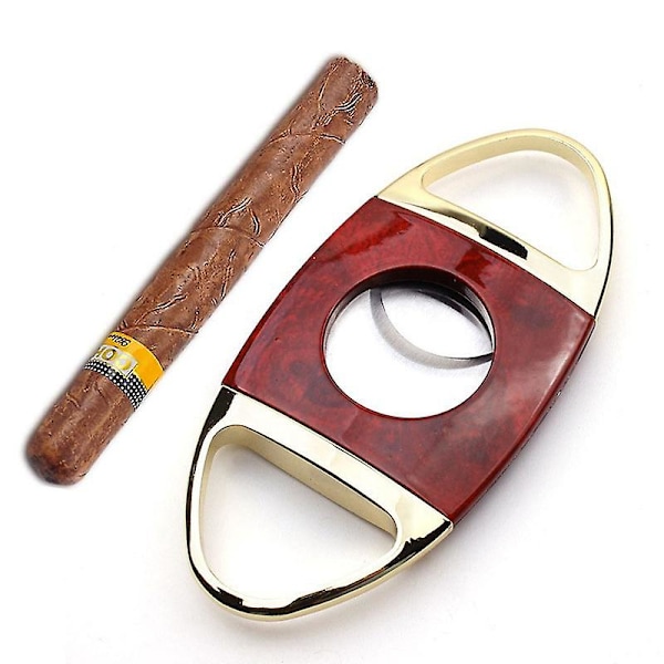 Cigar Cutter i Rustfrit Stål Dobbelt Blad Cigar Guillotine Lomme Cigar Clippers Til Mænd