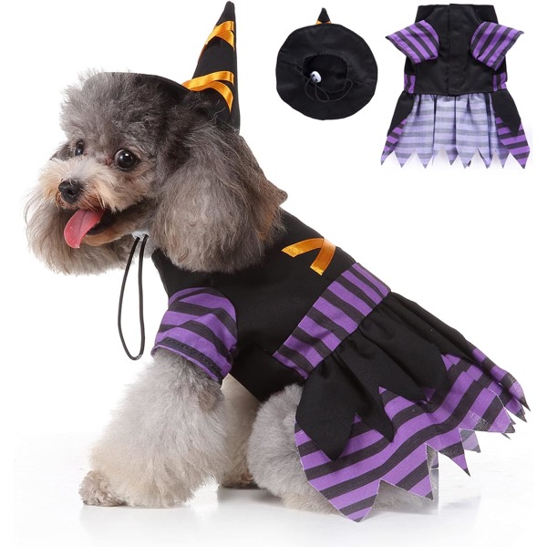 Söpö koira Halloween-asu, halloween lemmikkipuku koiranukke cosplay, uutuusvaatteet koiralle, koiraasut pukujuhliin