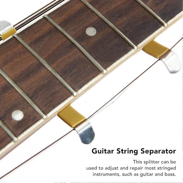 Gitarstrengseparator 2 STK Metallstreng Polerte Spreder for Elektrisk og Akustisk Gitar Bass