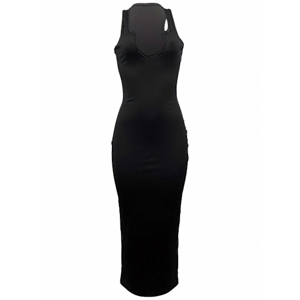 V-udskæring Bodycon Maxikjole - Smigrende Stretch Polyesterblanding til Elegante Sommeraftener