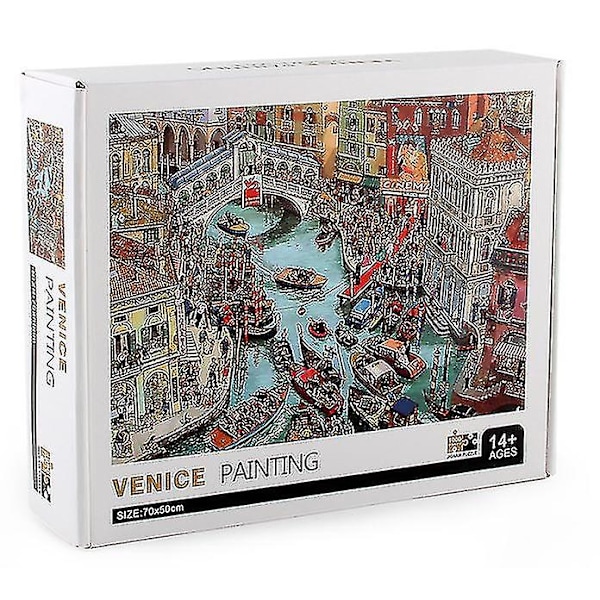 1000 bitar Venedig Stad Pussel DIY Leksaker Montering Bilddekoration