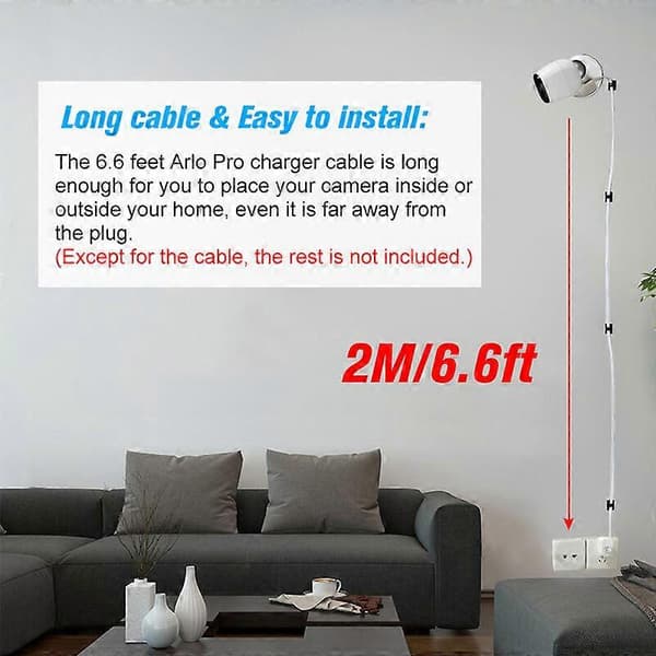 Strømkabel uden stik, ARLO PRO,PRO2,GO,Light 2m - ARLO PRO,PRO2,GO,Light 2m