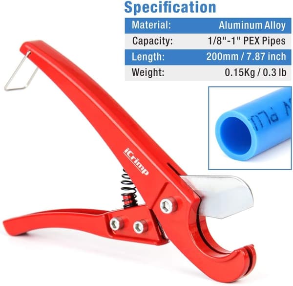 PEX-putkileikkurit 1/8\"-1\" PEX-putkien leikkaamiseen, EI PVC-putkille