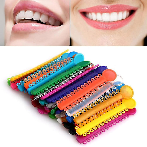 40 st 1 förpackning Dental Elastomeric Ligaturer Ortodonti Elastiska Gummiband - YUHAO
