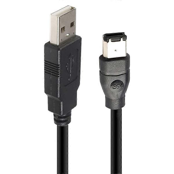 Type A JUNSUNMAY 1.8m Firewire IEEE 1394 6-benet han til USB 2.0 han adapter konverterkabel