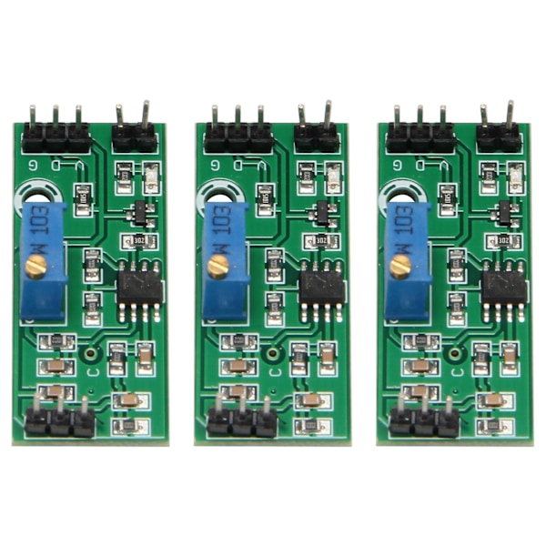 3 st Lm393 3.5-24v Spänningskomparatormodul med LED-indikator Hög nivåutgång Analog komparator