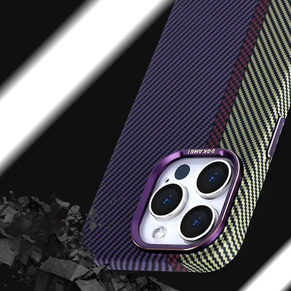 DGKAMEI iPhone 14 Pro -puhelimelle, värien yhdistelmä, hiilikuituinen puhelinkotelo, erittäin ohut suojus, yhdistetty