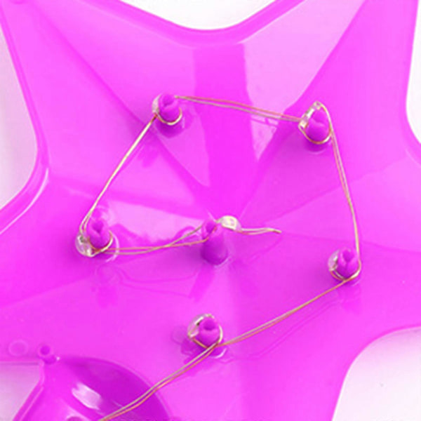 Lysende Magiske Tryllestaver Glødende Pinner LED Blinkende Pinnsett med 10 Fargerike Stjernefe-tryllestaver Barnebursdagsutstyr Lilla Purple