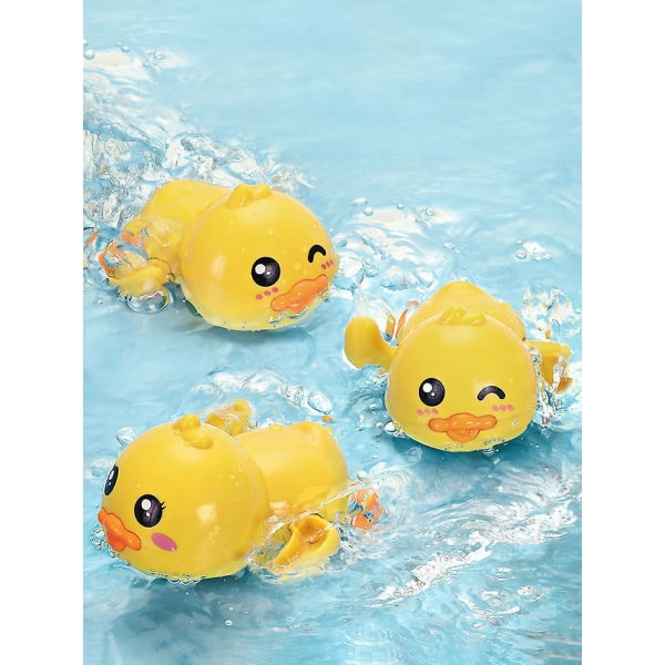 2st Babys plaskande leksak Födelsedagspresent Njut av badet Kreativt sött för småbarn 1-3 5färgs poolspel Set Duckling Eyes