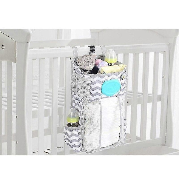 Baby Oppbevaringsorganisator Barneseng Hengende Oppbevaringspose Caddy Organizer|Bleievesker