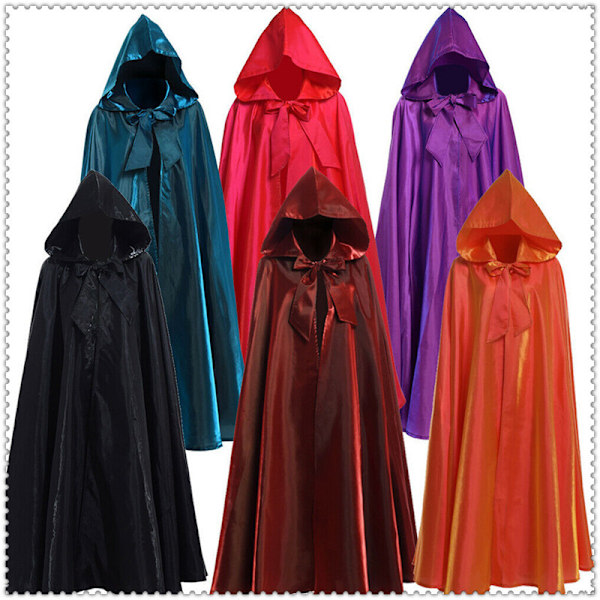 2024 Halloween hættekappe anime rolle cosplay kostume cos kappe Dark purple 150cm