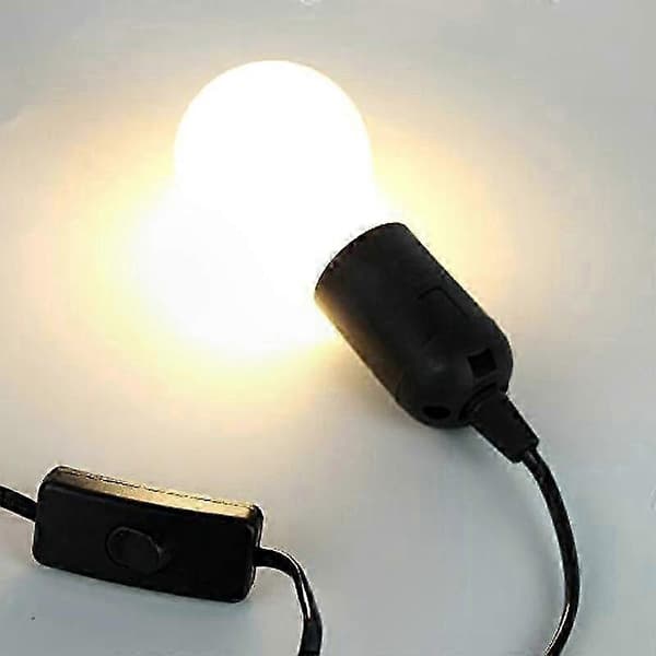 3-pakning E27 lampeholder med bryter og 1,8 m EU-plugg strømkabler for LED-pendellamper
