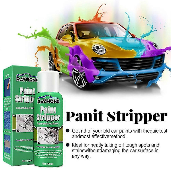 100ML Bilmalingfjerner Metaloverflade Malingsfjerner Høj Effektivitet Bilnav Scratch Free Rengøring Malingsfjerner Stripping
