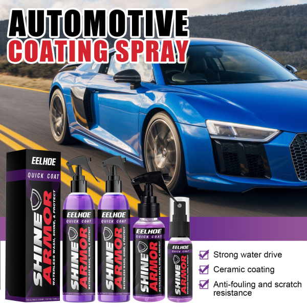 EELHOE lilla coating håndspray voks mikroplettering krystal bil coating spray spray coating bil nano coating agent 100ml