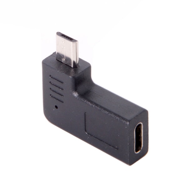 Micro USB 2.0 5pin Kvinna till USB-C Male Data Adapter Left 90