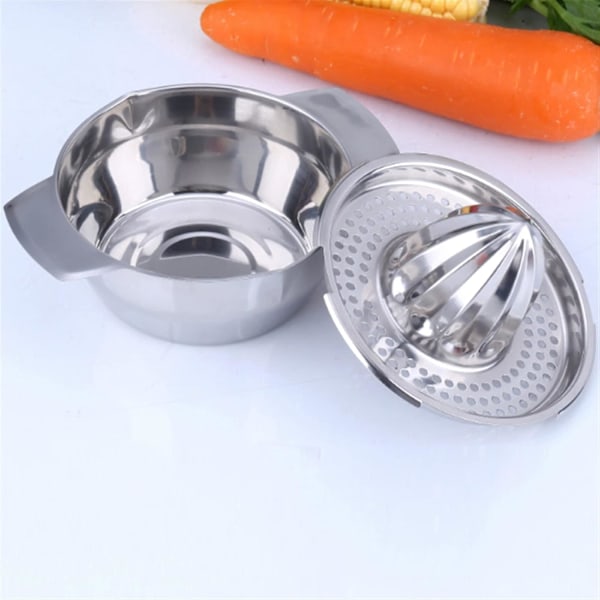 1 stk. Citruspresser Køkkenredskab Rustfrit Stål Juicer Maskine Bærbar Manuel Håndpresse Citron Appelsinpresser Multifunktion (Farve: 1 stk.)
