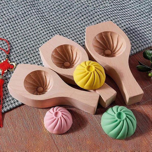 Træ Dampet Fyldt Bolle Form Bærbar Nem Bolle Maker til Cupcakes