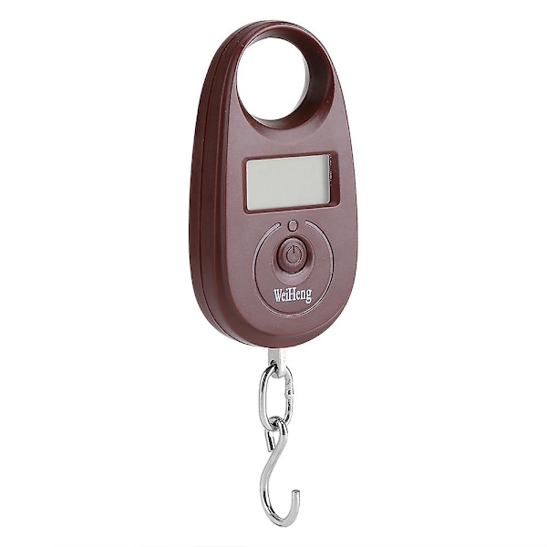 25kg/5g Mini Digitaalinen Ripustettava Koukkuvaaka LCD Elektroninen Taskuvaaka - Kahvi