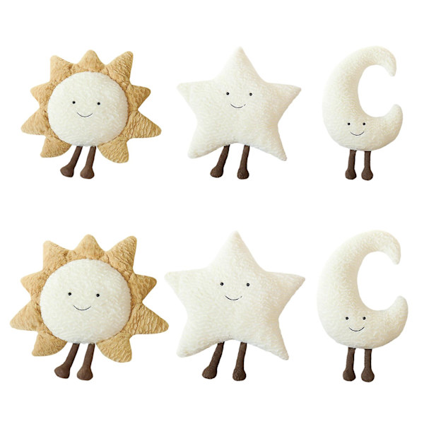 Soft Velvet Cloud Pillow Car Plys Nap Stars Moon Puder Sofa Pude 60cm