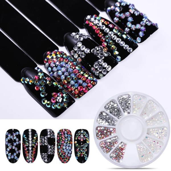 Nail Art Accessoarer Nail Glitter Strass Kristalldekoration 18