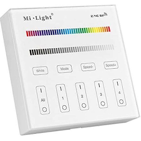 Mi Light B3 Langaton 2.4G RF 4-vyöhykkeen seinään asennettava älykäs paneeliohjain CCT DIM RGB RGBW RGB+CC -valoille