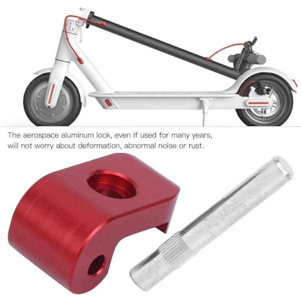Elektrisk Scooter Krogstift, Universal Foldbar Krogstift Ikke-deformeret Kompatibel med Xiaomi M365/PRO Elektrisk Scooter (Rød