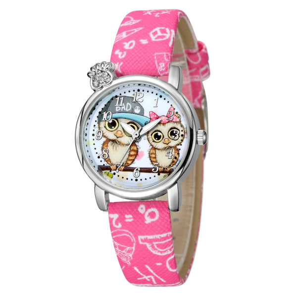 Children's Cute Sweet Style Owl Pattern Watch