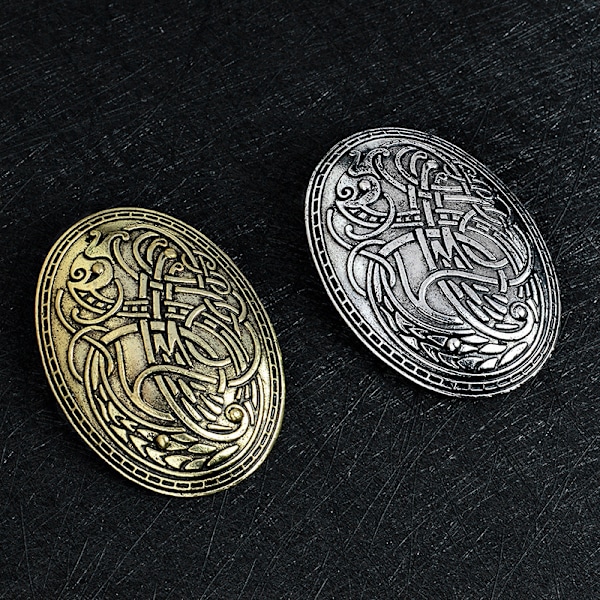 Nordisk vikingvarg talisman brosch